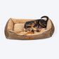 HUFT Furry Paradise Lounger Dog Bed - Brown