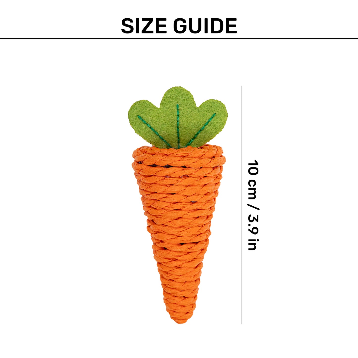 HUFT Carrotini Rattle Toy For Cat - Orange