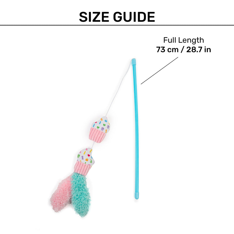 HUFT Cupcake Wand Toy With Catnip For Cat - Multicolor