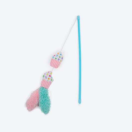 HUFT Cupcake Wand Toy With Catnip For Cat - Multicolor