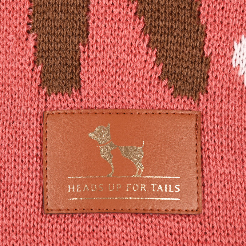 HUFT Snowfall Reindeer Sweater For Dog - Pink