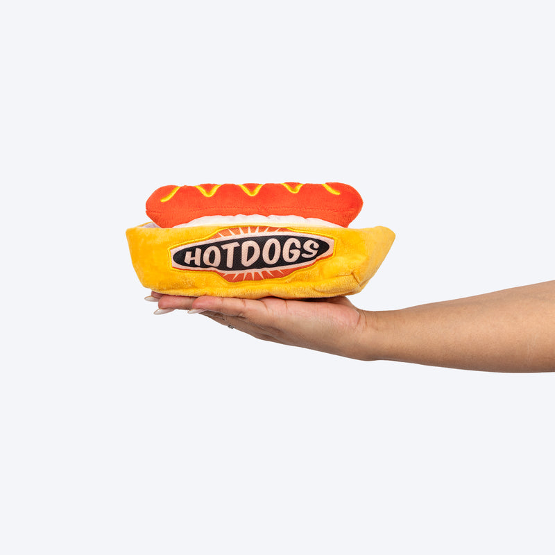 HUFT Hot Dog Plush Toy For Dog - Multicolor