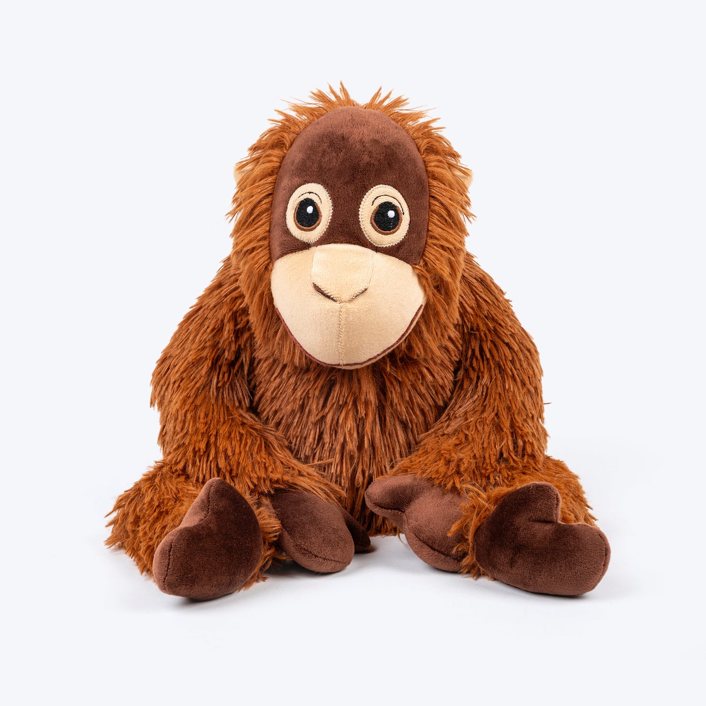 HUFT Mr. Munch Squeaky Plush Dog Toy - Brown