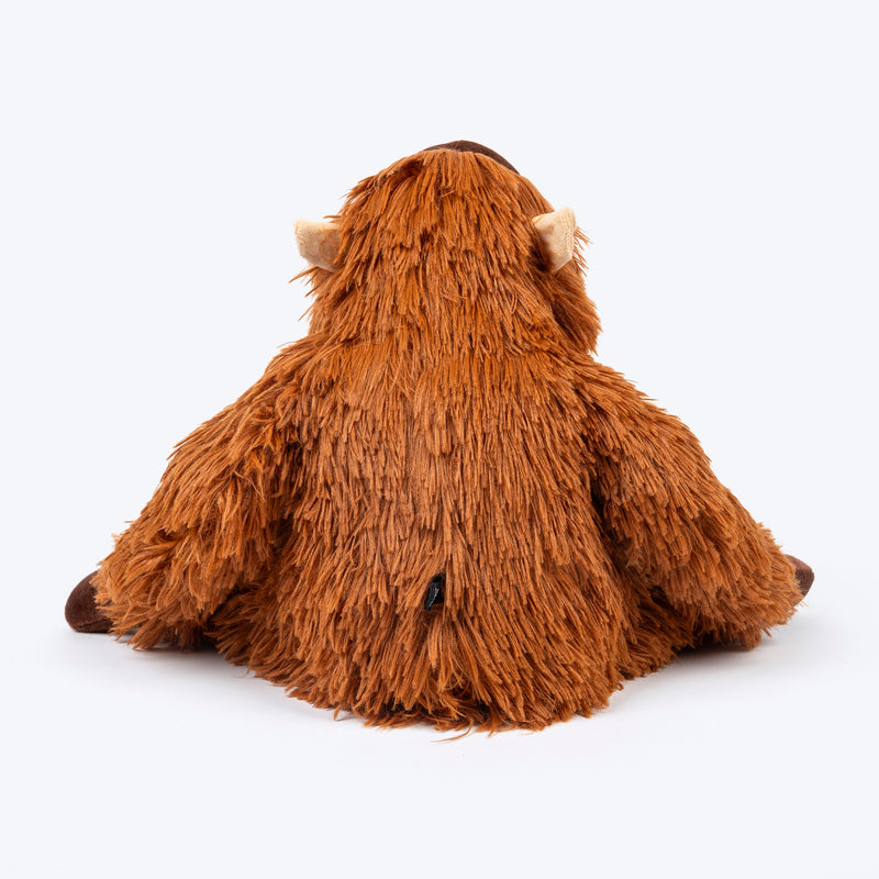 HUFT Mr. Munch Squeaky Plush Dog Toy - Brown
