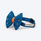 HUFT X Pinklay Hearts In Bloom Bow Tie With Strap For Dog - Blue & Orange - Heads Up For Tails