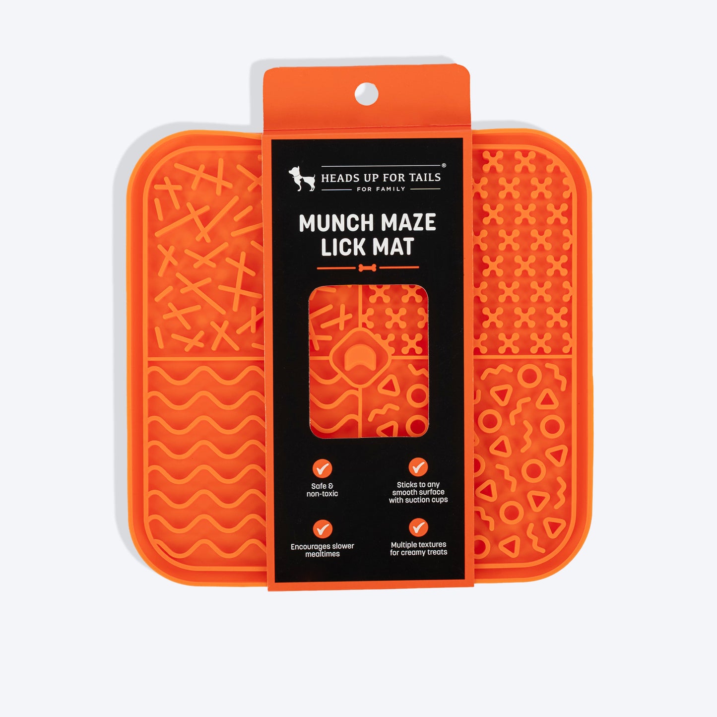 HUFT Munch Maze Lick Mat For Dog & Cat - Orange