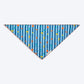 HUFT X Pinklay Jungle Joyride Knot Bandana For Dog - Blue & Orange - Heads Up For Tails