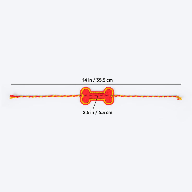HUFT Forever Love Dog Rakhi - Orange - Heads Up For Tails