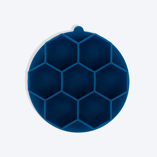 HUFT Honeycomb Stick To Bowl Lick Mat For Dog & Cat - Blue