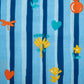 HUFT X Pinklay Jungle Joyride Knot Bandana For Dog - Blue & Orange - Heads Up For Tails