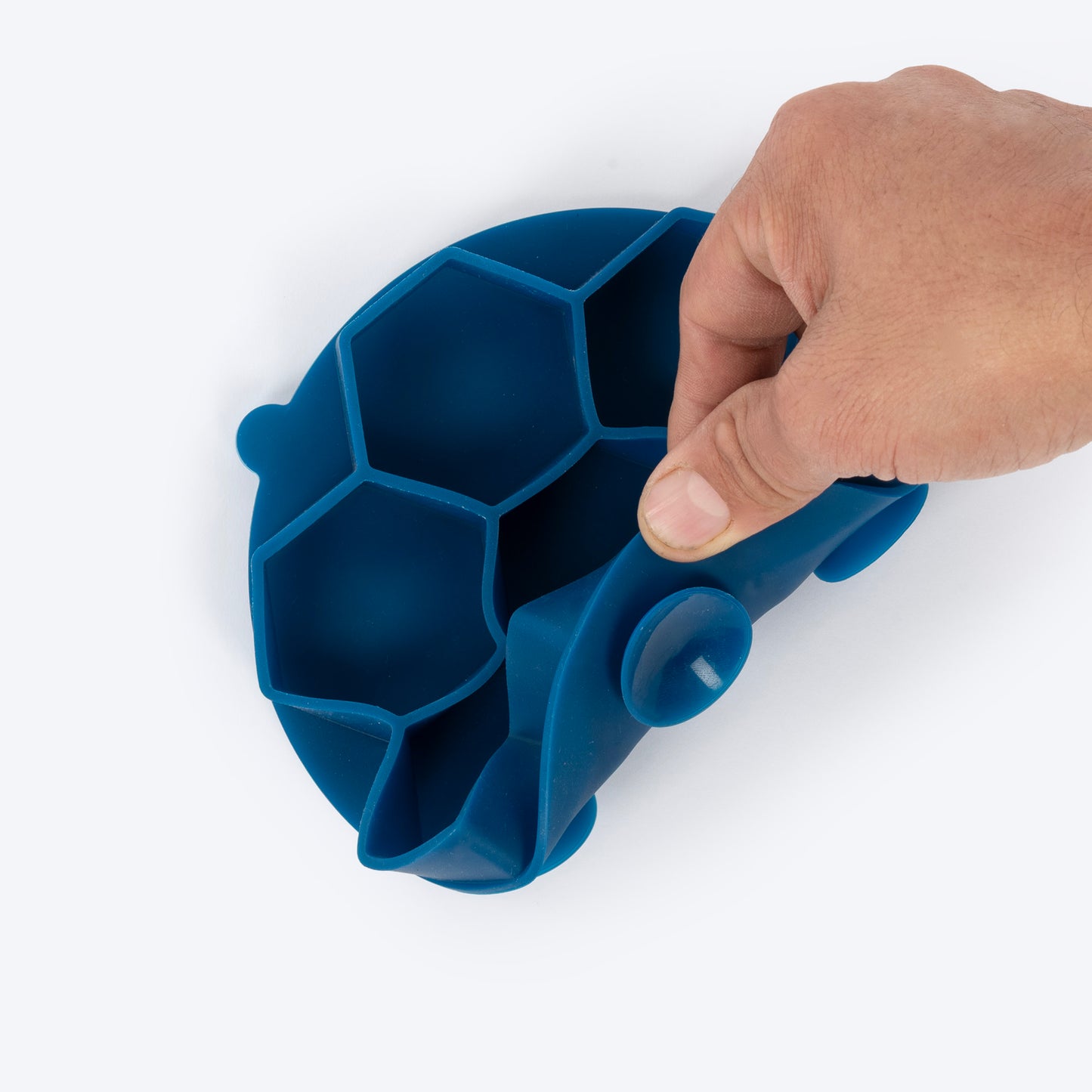 HUFT Honeycomb Stick To Bowl Lick Mat For Dog & Cat - Blue