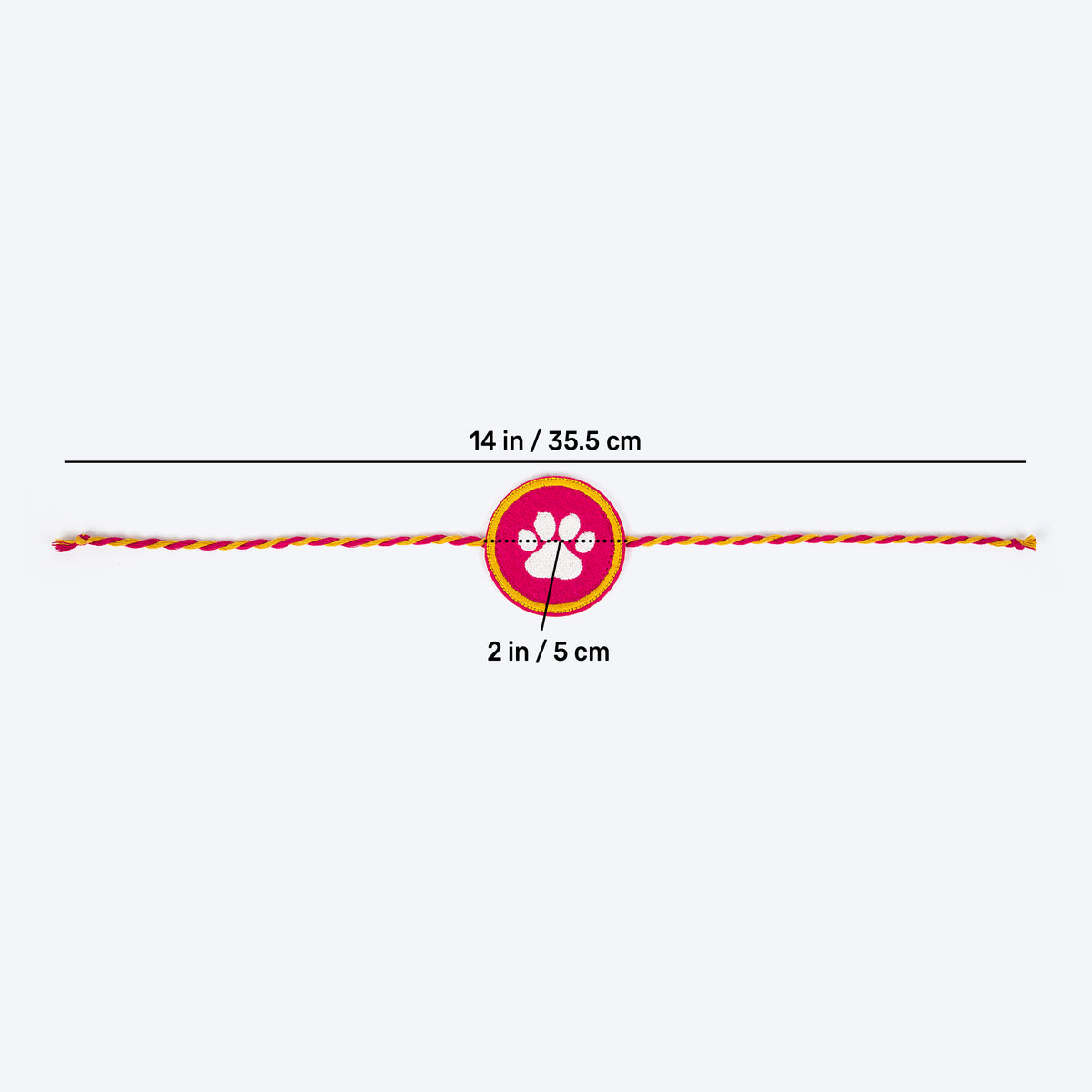 HUFT Furry Ties Dog Rakhi - Pink - Heads Up For Tails