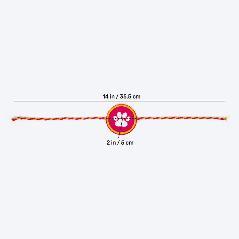 HUFT Furry Ties Dog Rakhi - Pink - Heads Up For Tails