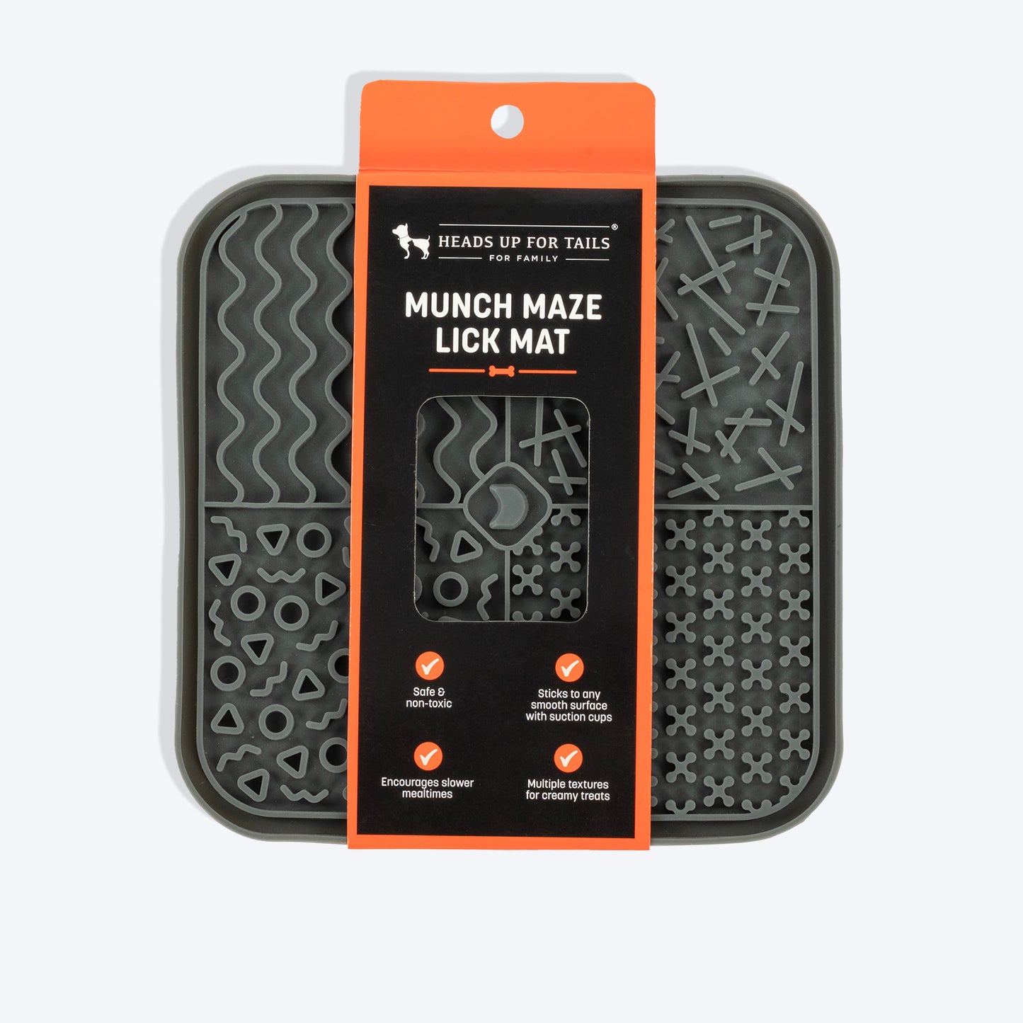 HUFT Munch Maze Lick Mat For Dog & Cat - Grey