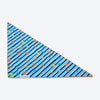 HUFT X Pinklay Jungle Joyride Knot Bandana For Dog - Blue & Orange - Heads Up For Tails
