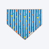 HUFT X Pinklay Jungle Joyride Knot Bandana For Dog - Blue & Orange - Heads Up For Tails