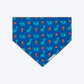 HUFT X Pinklay Strut In Stripes Knot Bandana For Dog - Blue & Orange - Heads Up For Tails