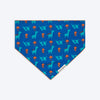 HUFT X Pinklay Strut In Stripes Knot Bandana For Dog - Blue & Orange - Heads Up For Tails