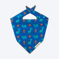 HUFT X Pinklay Strut In Stripes Knot Bandana For Dog - Blue & Orange - Heads Up For Tails
