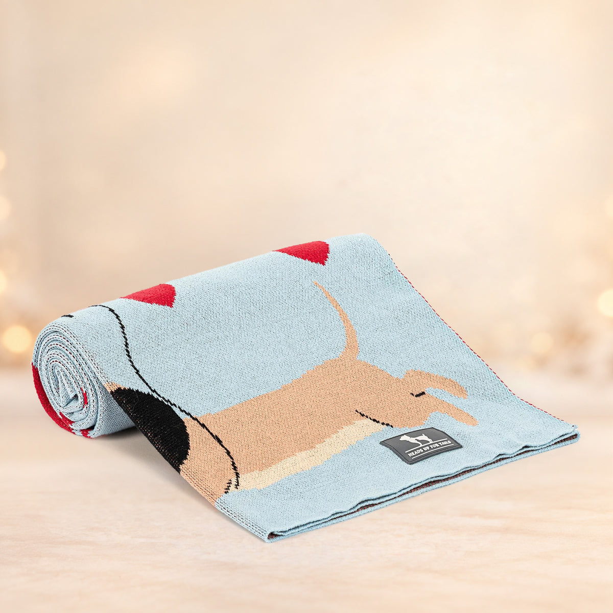 HUFT Doggo Love Blanket For Dog - Blue