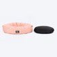 HUFT Polka Paws Adjustable Donut Bed For Dog & Cat - Peach - Heads Up For Tails