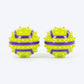Dash Dog Spikies Squeaky Balls Toy For Dog - Green - Set Of 2
