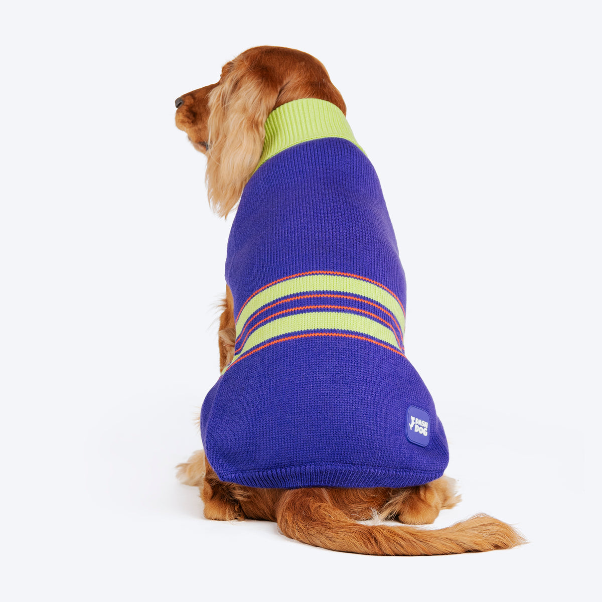 Dash Dog Winter Prism Sweater For Dog - Purple, Stretchable, Lightweight