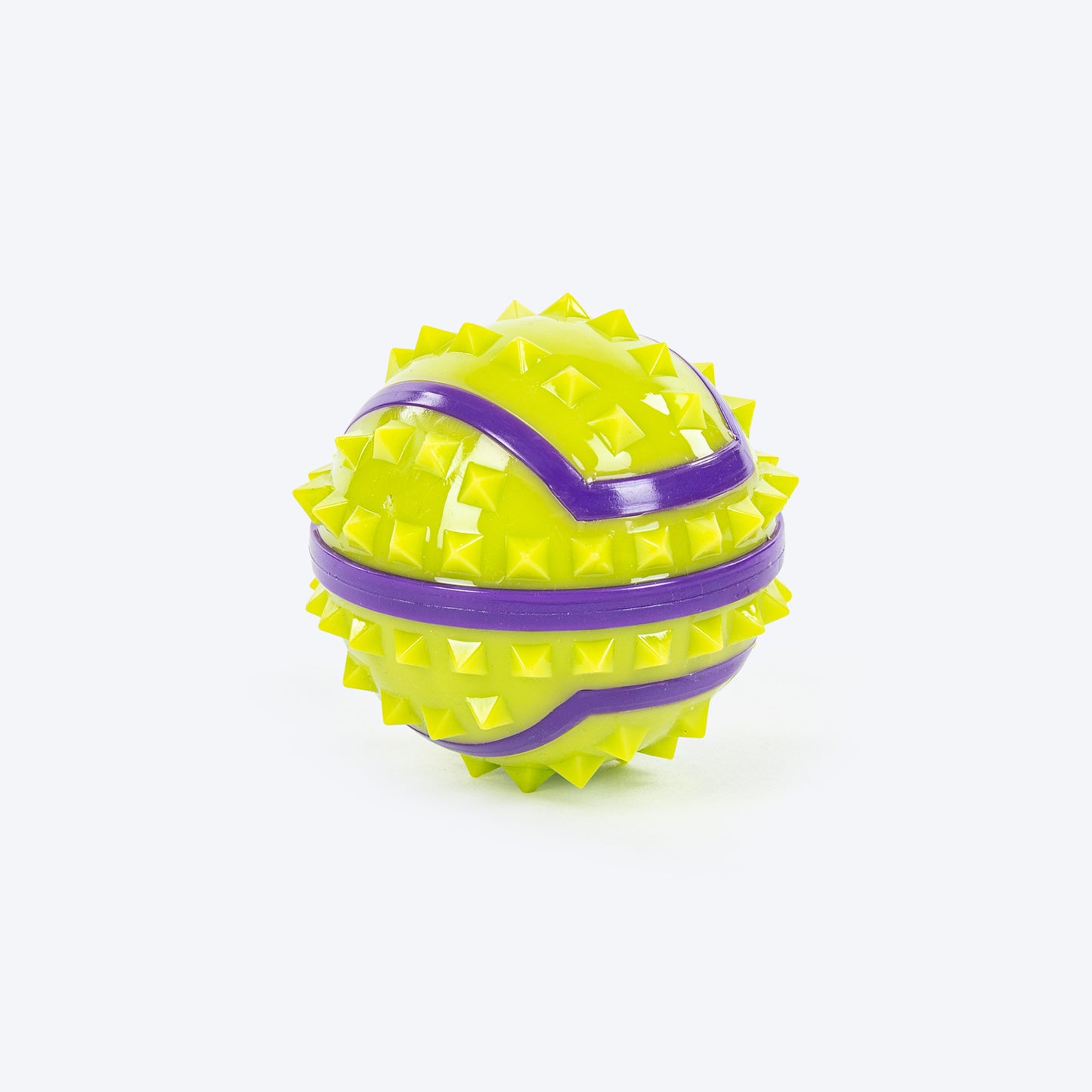 Dash Dog Spikies Squeaky Balls Toy For Dog - Green - Set Of 2