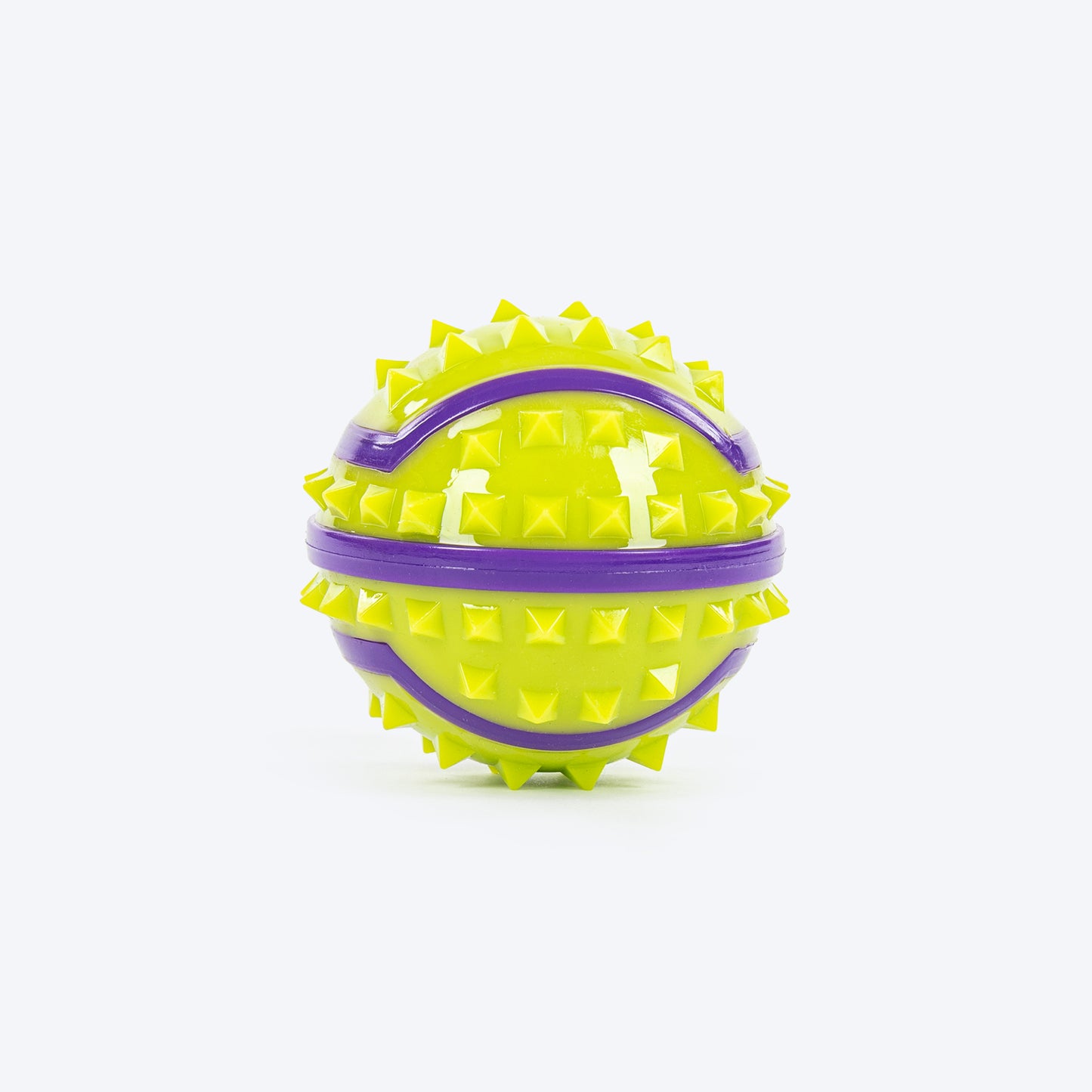 Dash Dog Spikies Squeaky Balls Toy For Dog - Green - Set Of 2