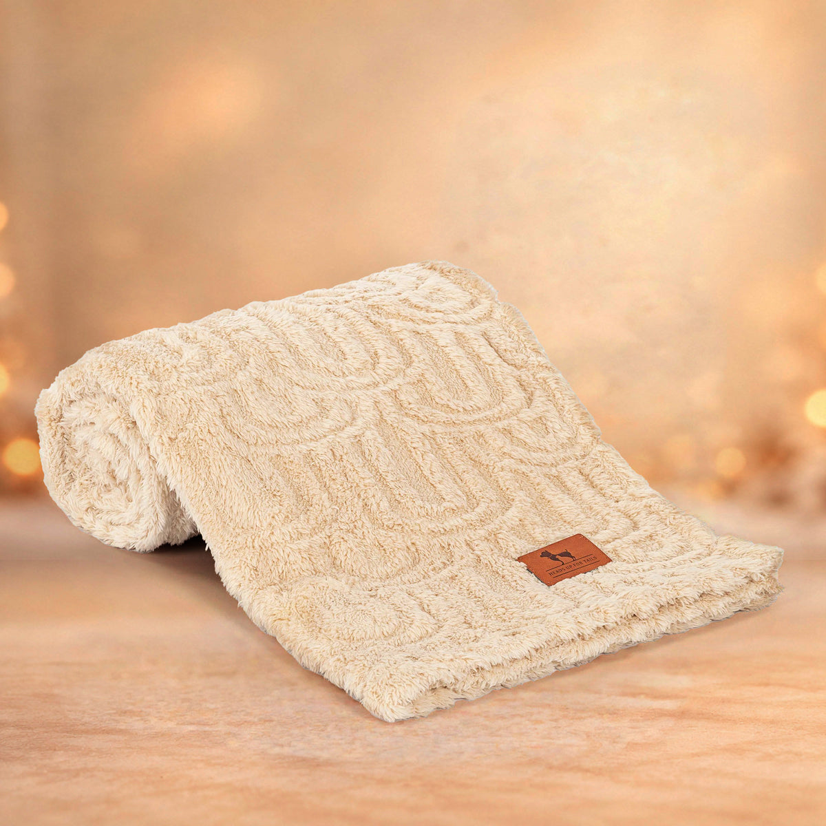 HUFT Plush Comfort Blanket For Dog & Cat - Beige