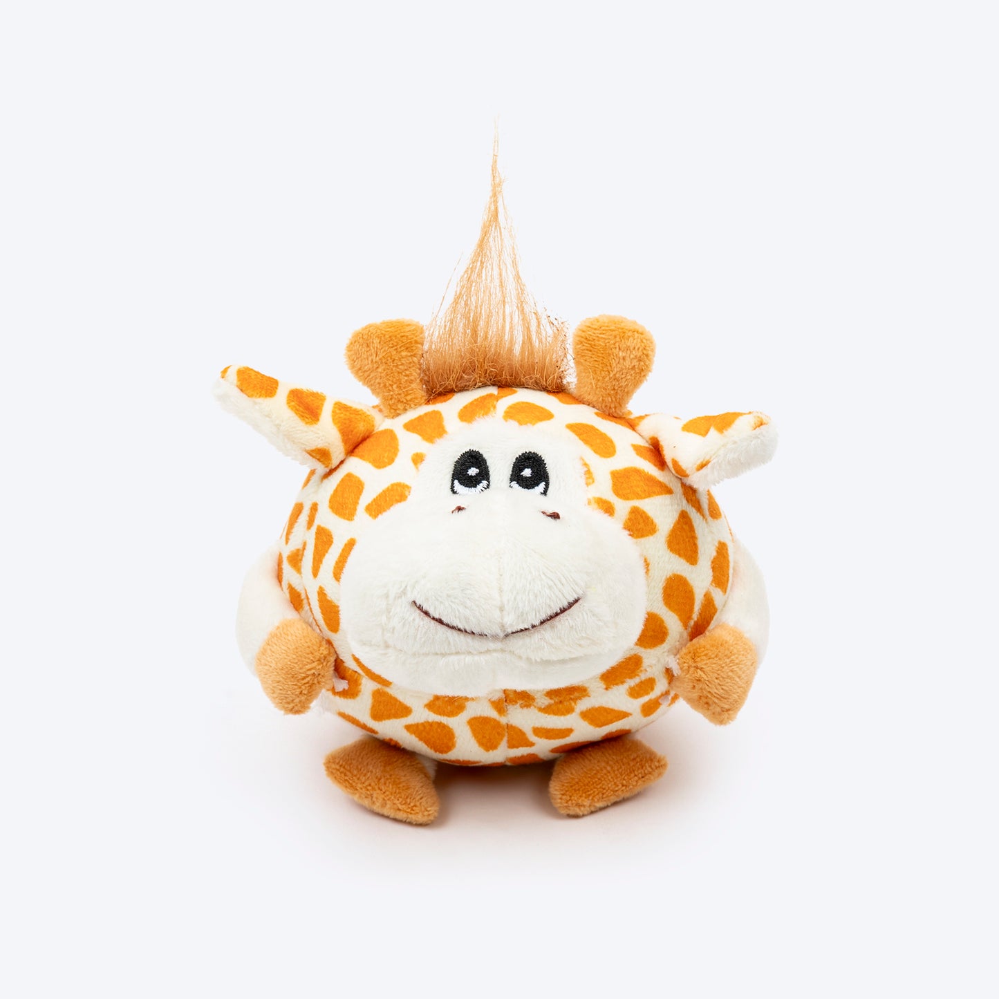 TLC Giraffe Squeaky Toy For Puppies & Small Dogs - Brown & Beige - Heads Up For Tails