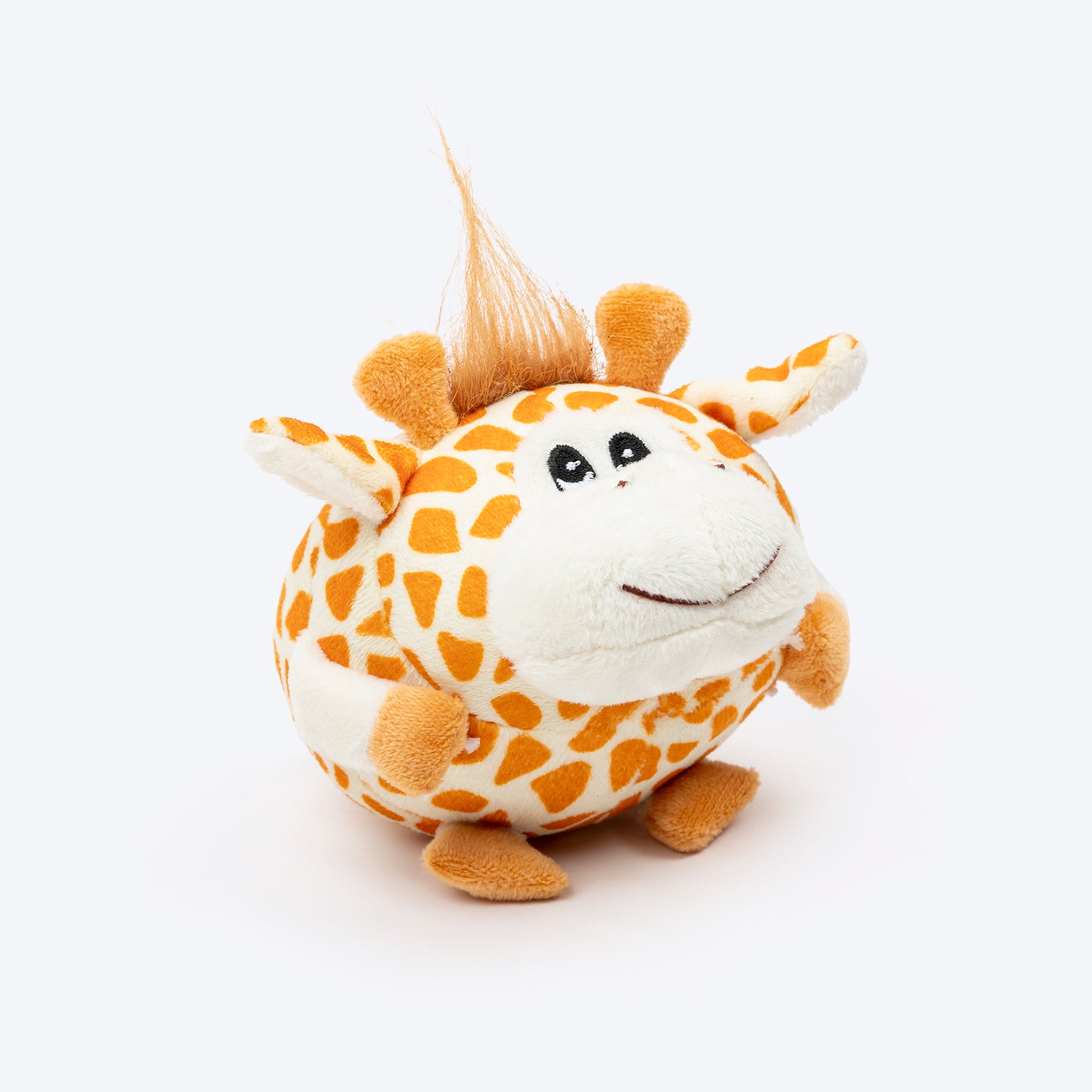 TLC Giraffe Squeaky Toy For Puppies & Small Dogs - Brown & Beige - Heads Up For Tails