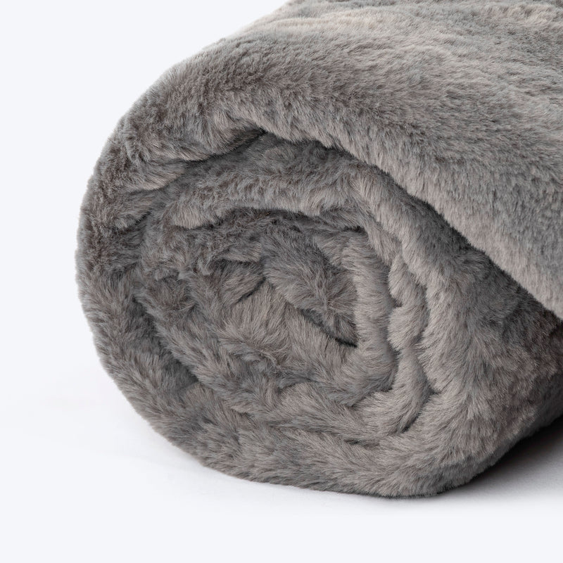 HUFT Plush Royal Blanket For Dog & Cat - Grey