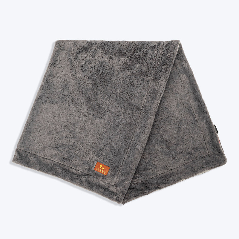 HUFT Plush Royal Blanket For Dog & Cat - Grey