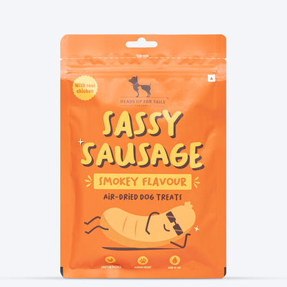 HUFT Sassy Sausage Smokey With Real Chicken Air-Dried Dog Treats - 100 g - Heads Up For Tails