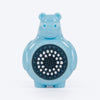 HUFT Brush Buddy Hippo Chew Toy For Dog - Blue - Heads Up For Tails