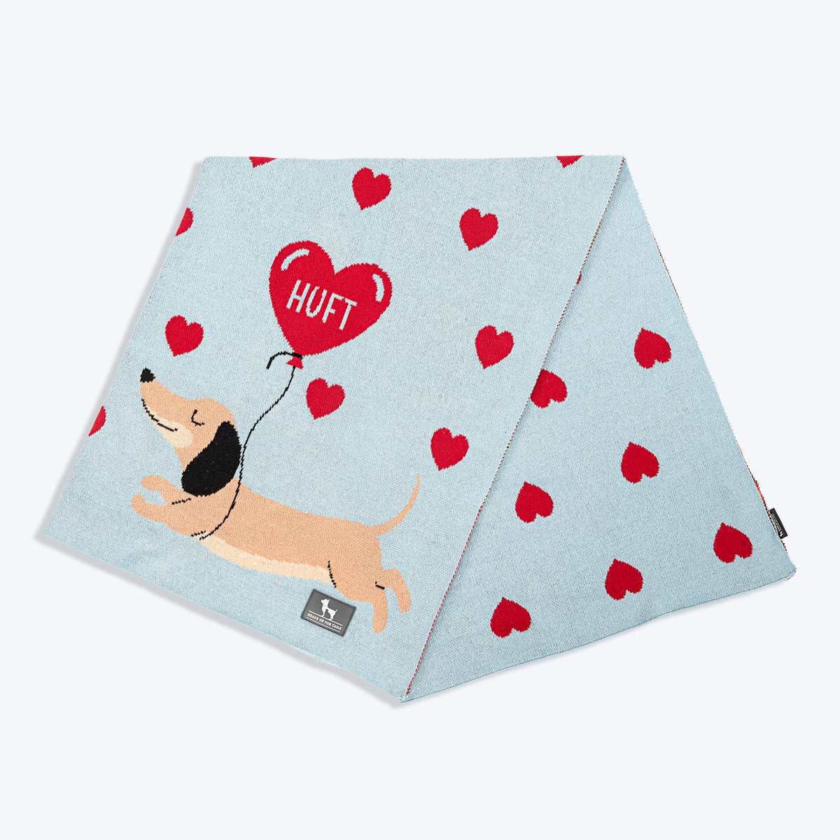 HUFT Doggo Love Blanket For Dog - Blue