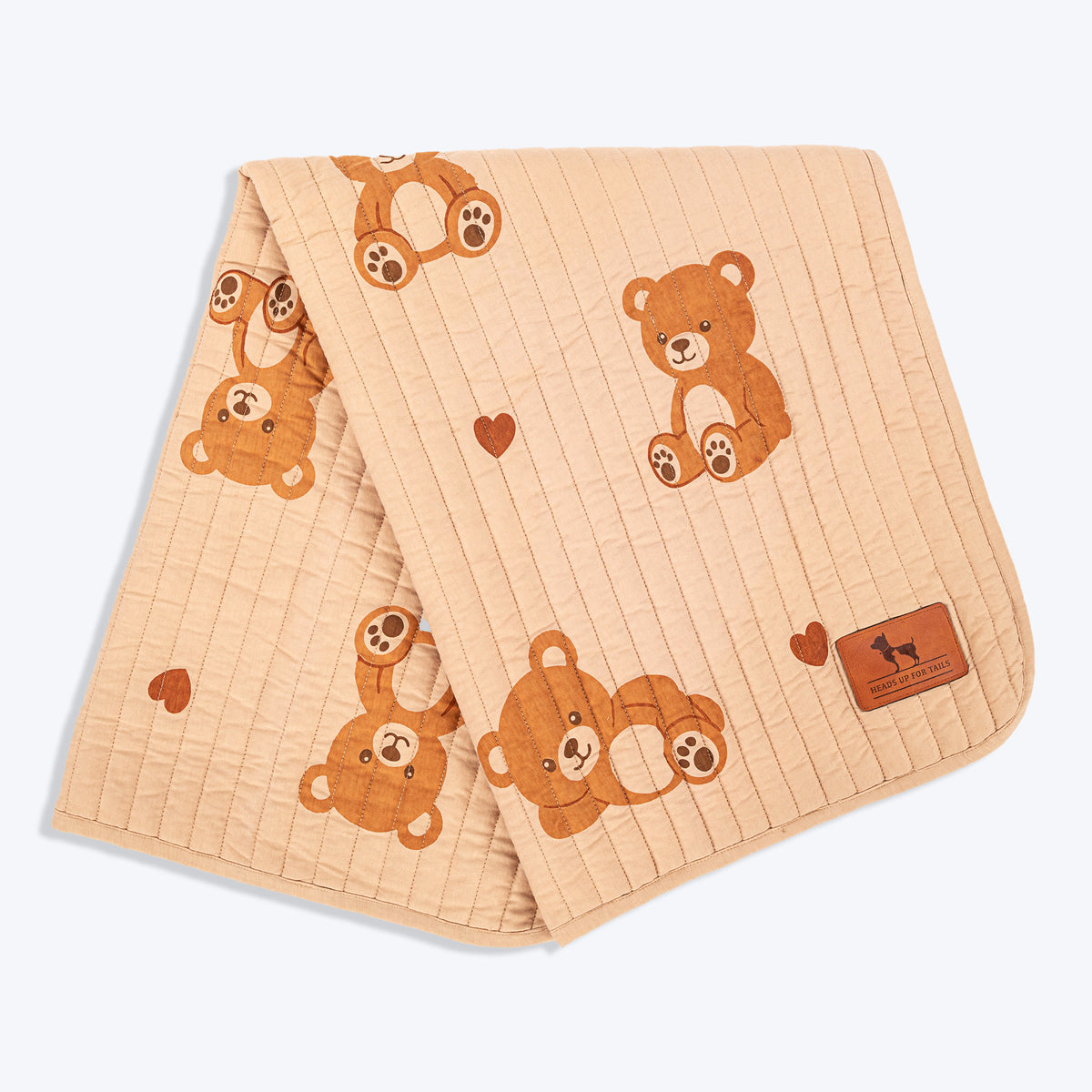 HUFT Bear Love Blanket For Dog & Cat - Beige