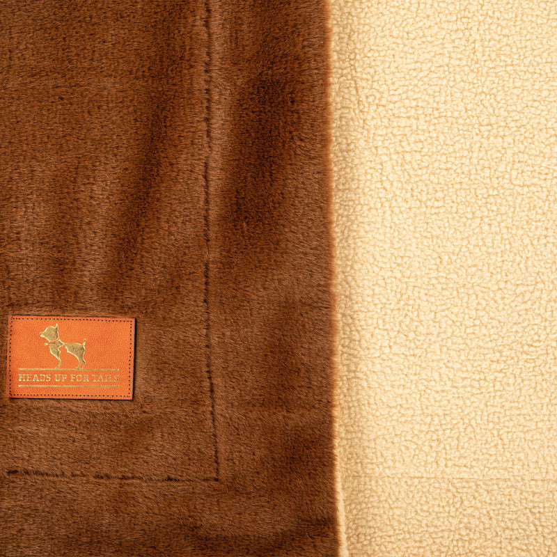 HUFT Plush Royal Blanket For Dog & Cat - Brown