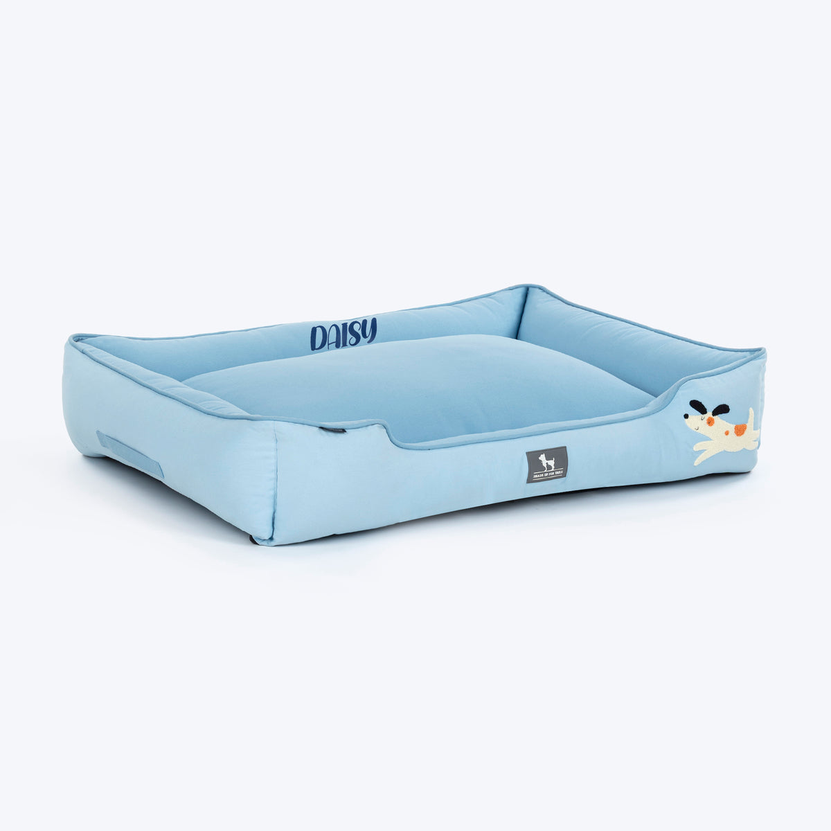 HUFT Personalised Doggie Classic Lounger Bed For Dog - Blue