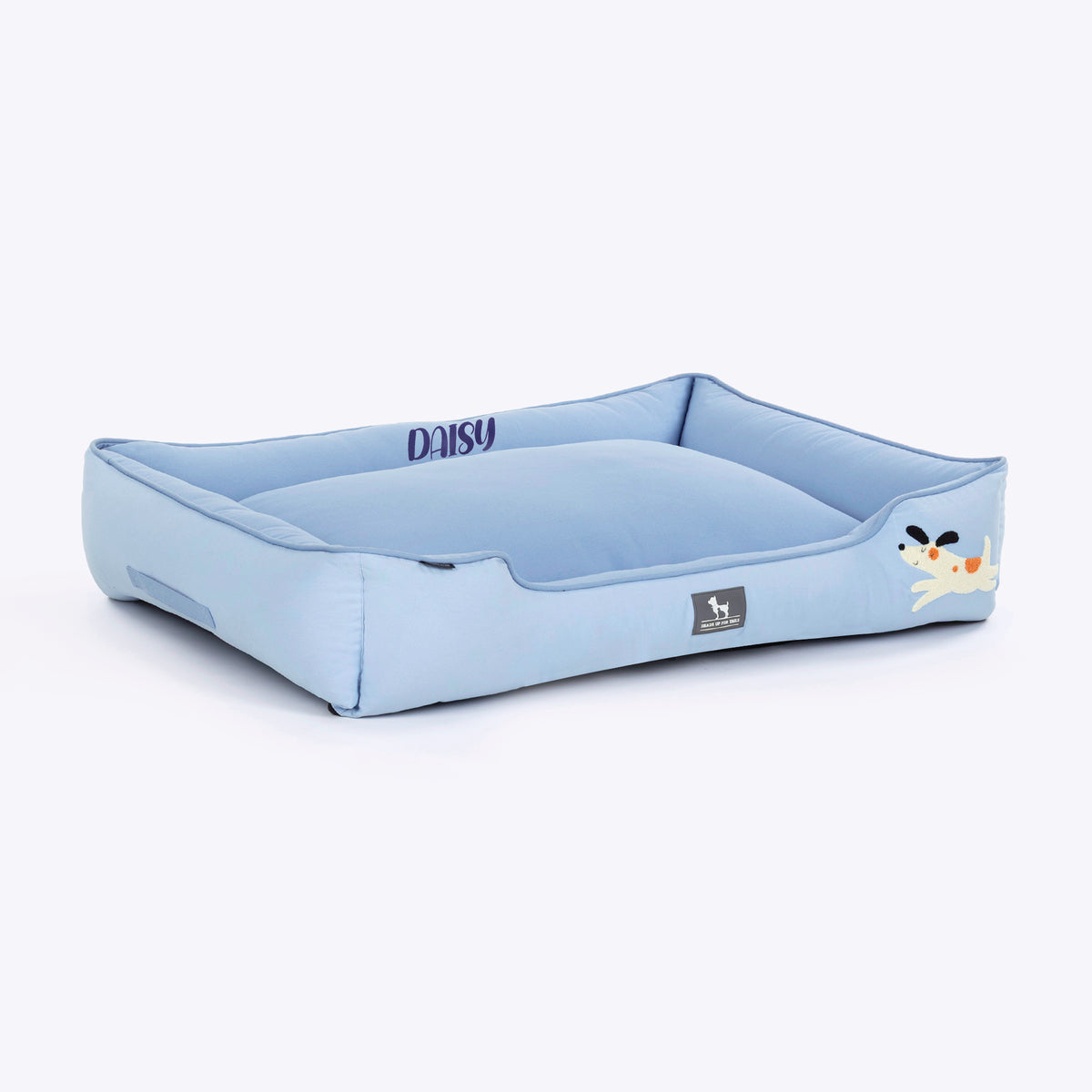 HUFT Personalised Doggie Classic Lounger Bed For Dog - Blue