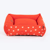 HUFT Sweethearts Lounger Bed For Dog - Red
