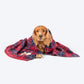 HUFT Warm Hug Blanket For Dog & Cat - Maroon & Blue