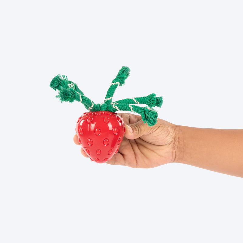 HUFT Squeakie Berrie Chew Toy For Dog - Red - Heads Up For Tails