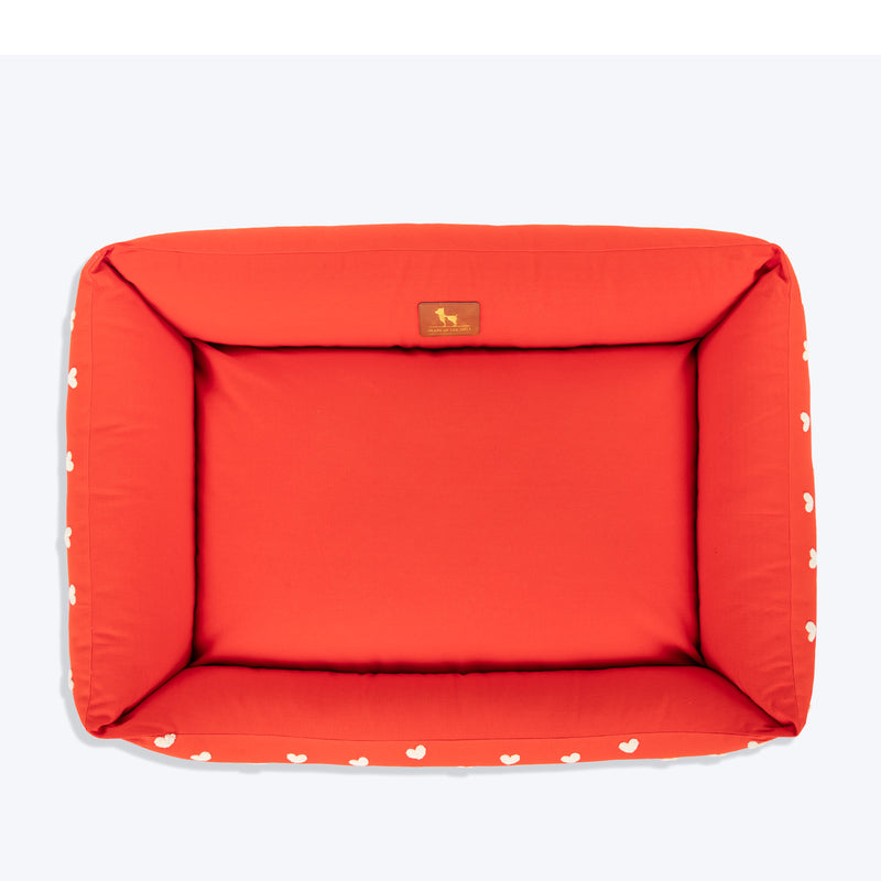 HUFT Sweethearts Lounger Bed For Dog - Red
