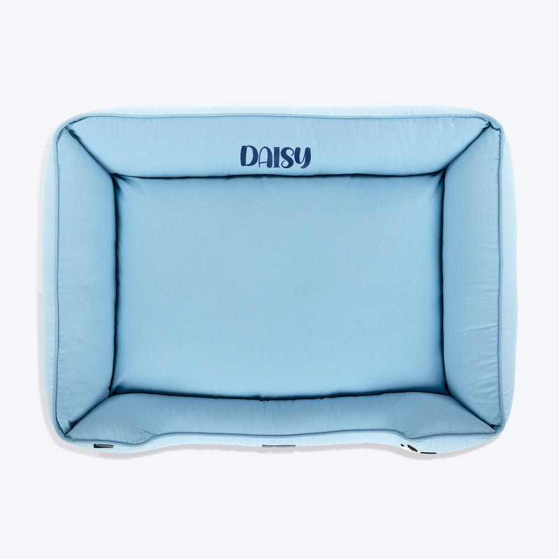 HUFT Personalised Doggie Classic Lounger Bed For Dog - Blue