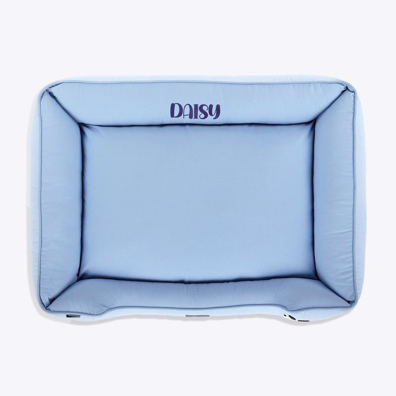 HUFT Personalised Doggie Classic Lounger Bed For Dog - Blue