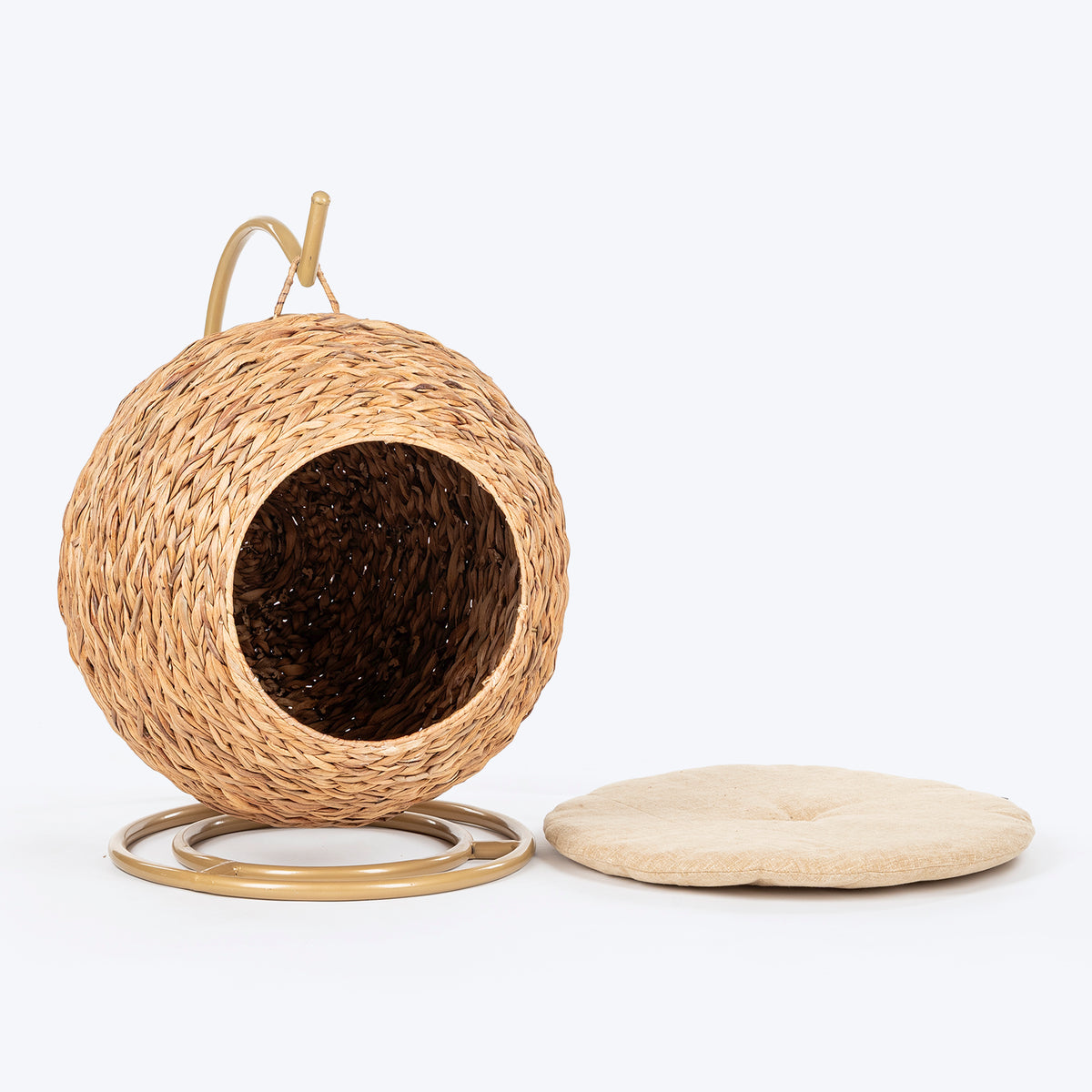 HUFT Swing And Snooze Bed With Cushion For Cat - Brown