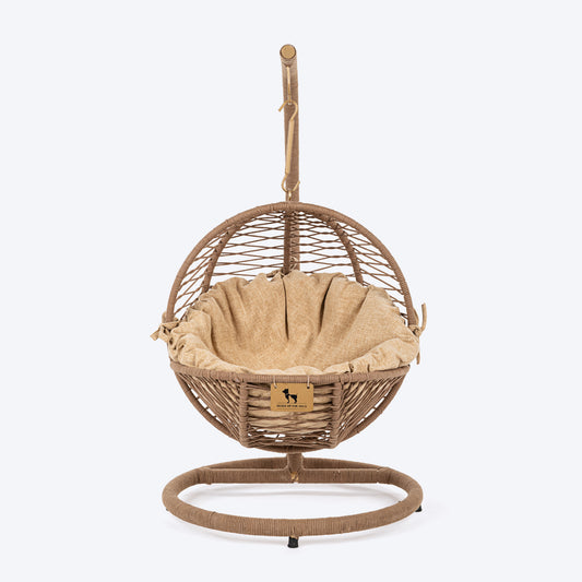 HUFT Purrfect Hanging Bed With Cushion For Cat & Puppy - Beige - Heads Up For Tails