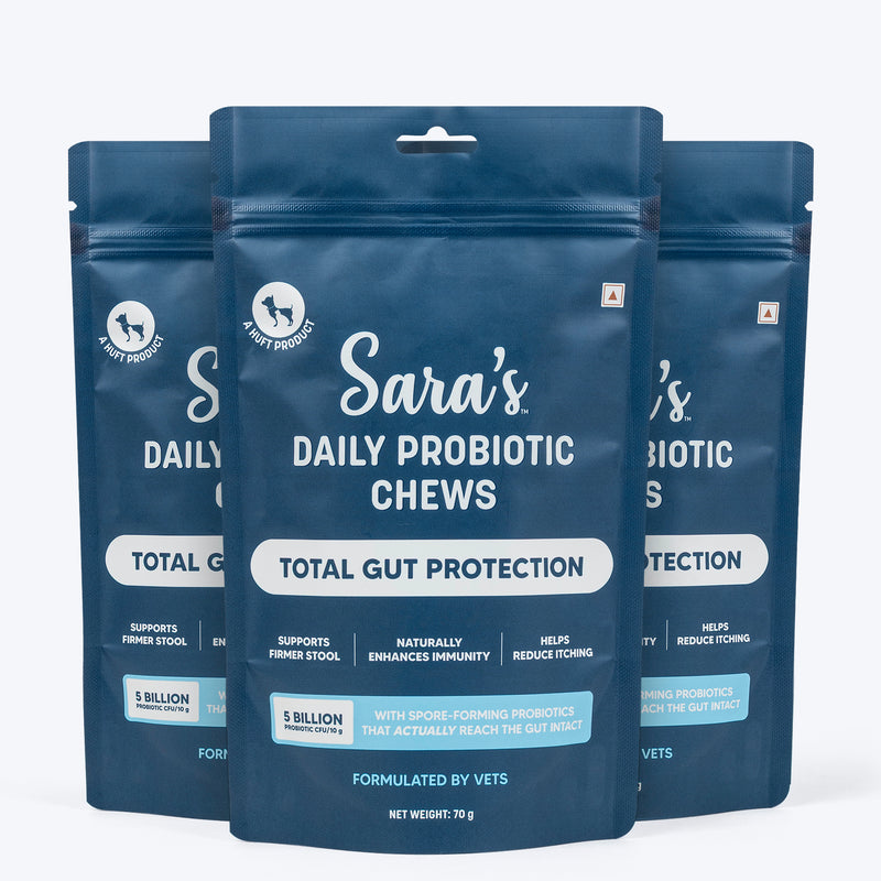 Sara’s Daily Probiotic Chews for Dogs : Total Gut Protection - 70 gm